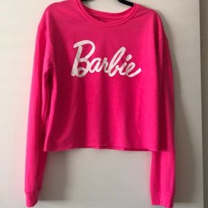 NWOT Hot Pink Barbie Cut Off Crew Crop
